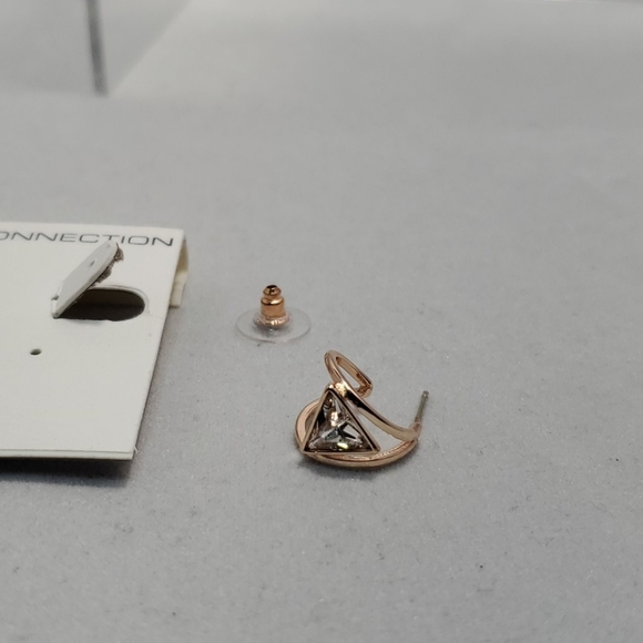 French connection hoop with stone earrings - Picture 3 of 4